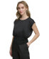 Фото #3 товара Women's Banded-Waist Extended-Shoulder Top