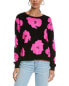 Фото #1 товара Brodie Cashmere Funky Floral Cashmere Sweater Women's