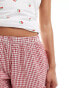 Cotton On micro bloomer shorts in gingham with lace trim