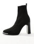 ASOS DESIGN heeled chelsea boot in black knit