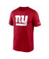 Фото #3 товара Men's Red New York Giants Legend Logo Performance T-shirt