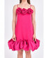 ფოტო #1 პროდუქტის Women's Rose Bubble Mini Dress