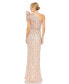 Фото #2 товара Women's Embellished Puff One Shoulder Gown