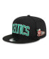 Фото #1 товара Men's Black Boston Celtics Post-Up Pin Mesh 9FIFTY Snapback Hat