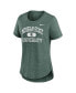 Фото #2 товара Women's Heather Green Michigan State Spartans Blitz T-Shirt