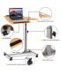 1PC Adjustable Laptop Notebook Desk Table Stand Holder Swivel Home Office Wheel