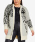 Фото #1 товара Plus Size Lena Leopard Open Front Cardigan Sweater