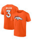 Men's Russell Wilson Orange Denver Broncos Player Icon Name and Number T-shirt