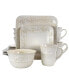 Lotus Square Dinnerware Set of 16 Pieces