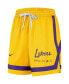 Women's Gold Los Angeles Lakers Crossover Performance Shorts