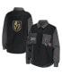 ფოტო #1 პროდუქტის Women's Black, Gray Vegas Golden Knights Colorblock Button-Up Shirt Jacket