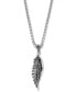 ფოტო #1 პროდუქტის EFFY® Men's Wing 22" Pendant Necklace in Sterling Silver