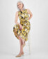 Фото #4 товара Women's Floral-Print Fit & Flare Dress
