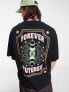 COLLUSION short sleeve t-shirt with forever futures graphic in black