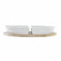 Appetizer Set DKD Home Decor White Multicolour Natural Bamboo Stoneware Tropical 21,5 x 21,5 x 1 cm (5 pcs)
