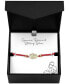 ფოტო #3 პროდუქტის Diamond Accent Hamsa Hand Red Cord Bracelet in Sterling Silver or 14k Gold-Plated Sterling Silver