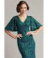 ფოტო #5 პროდუქტის Women's Leya Sequin Embroidered Flutter Sleeve Dress