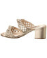 Фото #2 товара Alexandre Birman Clarita Intreccio 60 Doppia Solet Leather Sandal Women's Gold