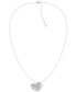 Фото #1 товара Stainless Steel Logo Heart Pendant Necklace, 22" + 2" extender