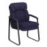 Фото #4 товара Navy Microfiber Executive Side Reception Chair With Sled Base
