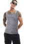 Фото #1 товара ASOS DESIGN muscle fit square neck vest in glitter fabric