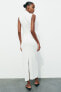 Фото #10 товара Платье миди со сборками без рукавов ZARA