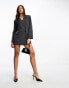 ASOS DESIGN oversized blazer playsuit in charcoal