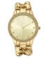 ფოტო #1 პროდუქტის Women's Gold-Tone Chain Link Bracelet Watch 41mm, Created for Macy's