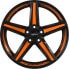 Oxigin 18 Concave black foil neon orange 8.5x19 ET35 - LK5/120 ML72.6