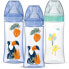 Фото #1 товара Set mit 3 Babyflaschen DODIE Anti-Kolik Runde Sauger 330 ml +6 Monate 3 Geschwindigkeiten Durchflussrate 3 Blau und Grn