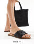 Фото #1 товара Truffle Collection wide fit flat mule in black