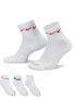 Nike Everyday Cushion Plus 3 pack ankle logo socks in white multi