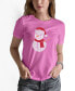 ფოტო #1 პროდუქტის Women's Christmas Snowman Word Art Short Sleeve T-shirt