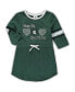 Girls Toddler Heathered Green Distressed Michigan State Spartans Poppin Sleeve Stripe Dress