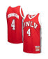 ფოტო #1 პროდუქტის Men's Larry Johnson Red Distressed UNLV Rebels 1989/90 Player Swingman Jersey