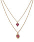 ფოტო #1 პროდუქტის Gold-Tone Mixed Stone Layered Pendant Necklace, 16" + 3" extender