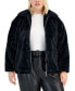 Фото #1 товара Juniors' Trendy Plus Size Faux-Fur Coat, Created for Macy's