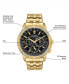 ფოტო #9 პროდუქტის Eco-Drive Men's Calendrier Diamond-Accent Gold-Tone Stainless Steel Bracelet Watch 44mm