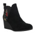 Фото #2 товара TOMS Kelsey Graphic Wedge Round Toe Floral Womens Black Casual Boots 10017369T