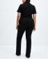 Фото #3 товара Women's Zipper Detail Denim Jumpsuit