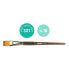Фото #1 товара Кисть для рисования с короткой деревянной ручкой MILAN Flat Synthetic Bristle Paintbrush Series 321 №18