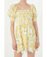Фото #2 товара Women's Floral Embroidery Mini Dress