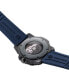 ფოტო #6 პროდუქტის Men's Swiss Automatic Master Carbon Seal Blue Rubber Strap Watch 45mm