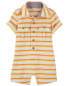 Фото #6 товара Baby Striped Button-Front Romper 6M