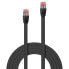 Lindy 1m Cat.6 U/FTP Flat Cable - Black - 1 m - Cat6 - U/FTP (STP) - RJ-45 - RJ-45