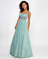 ფოტო #3 პროდუქტის Juniors' Rhinestone-Embellished Mesh-Waist Gown, Created for Macy's