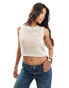 Hollister knitted tank in off white/beige