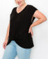 Фото #3 товара Plus Size V-neck Twist Front Top