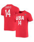 Фото #2 товара Women's Tina Charles USA Basketball Red Name and Number Performance T-shirt