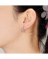 ფოტო #3 პროდუქტის Sterling Silver Cubic Zirconia Solitaire Triple Prong Drop Earrings